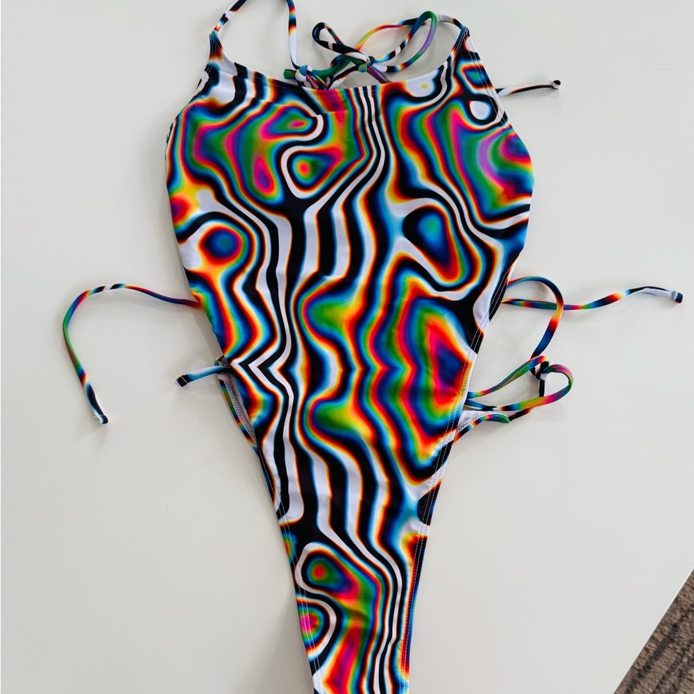 Vibrant Oil Slick Unique Swimsuit